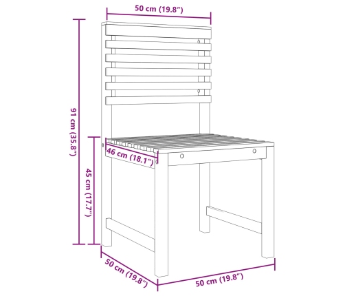 Conjunto de Bistro de Jardín de 3 Piezas  de Madera Maciza de Acacia