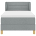 Cama Box Spring  con Colchón Gris Claro 90x200 cm Tela