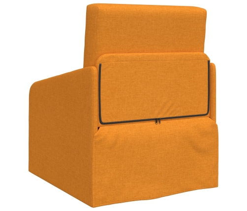 Sofá cama de suelo  2 en 1 Amarillo Oscuro 65x80x83 cm Tela
