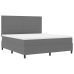 Cama Box Spring  con Colchón Gris Claro Súper King Tela de Pana