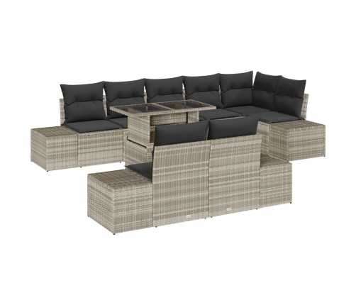 Set de Sofa de Jardín  Juego de 9 Beige, Negro