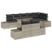 Set de Sofa de Jardín  Juego de 9 Beige, Negro