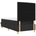 Cama con Base  con Colchón y Banco Negro 90x200 cm Tela