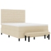Cama con Base  con Colchón y Banco Beige 140x190 cm Tela