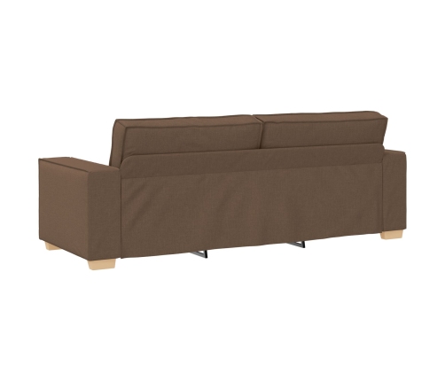 Sofá de 3 plazas  Marrón 180 cm Tela