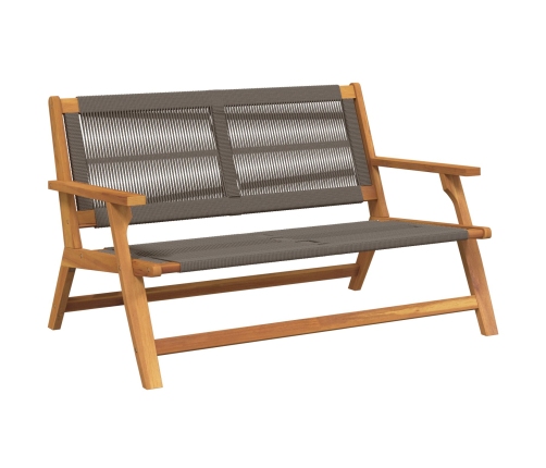 Banco de Jardín Gris 76x122x73 cm Madera Sólida de Acacia