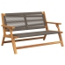 Banco de Jardín Gris 76x122x73 cm Madera Sólida de Acacia