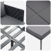Tumbona  con cojines para 2 personas Anthracite 115x153x69,5 cm Acero