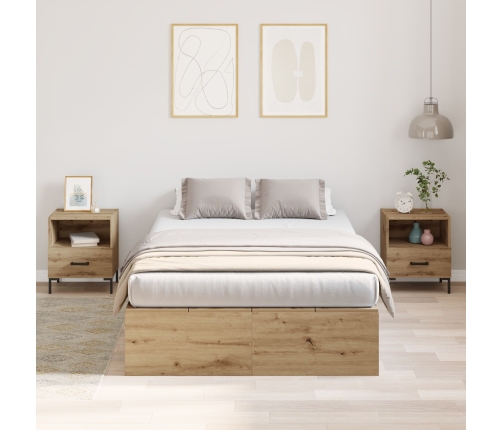 Estructura de Cama de Almacenamiento  de Roble Artisan 120x190 cm