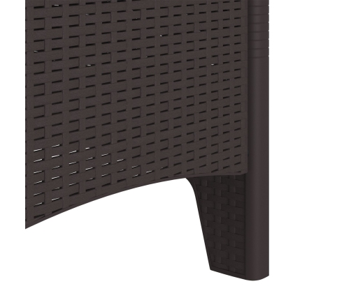 Silla de Jardín Set de 4 Marrón con cojín crema