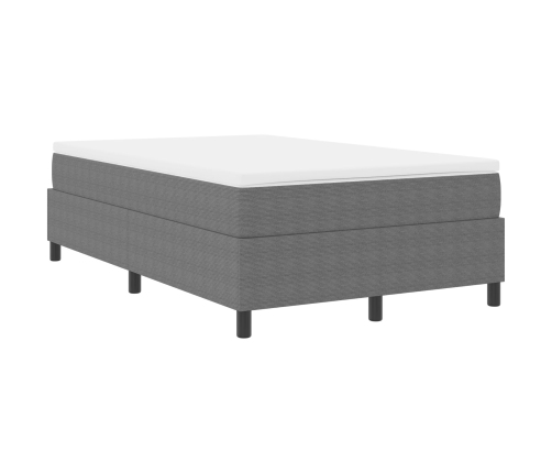 Cama Box Spring  Gris Claro 120x200 cm Tela de Pana