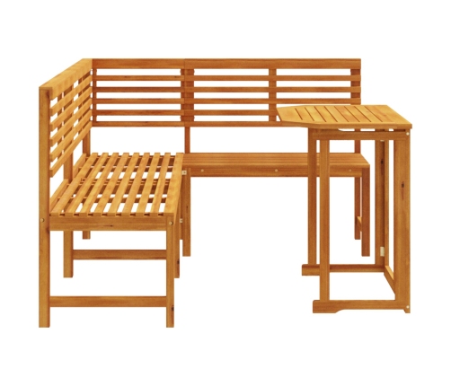 Conjunto de Bistro de Jardín de 3 Piezas de  en Madera Sólida de Acacia