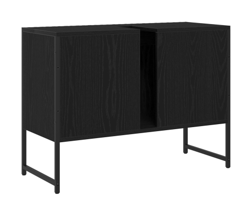 Armario de Lavabo de Baño  Roble Negro 80x33x60 cm Madera Contrachapada