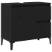 Conjunto de Muebles de Baño  Set de 3 Roble Negro Madera Diseñada