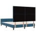 Estructura de Cama  Azul Oscuro 140x190 cm Terciopelo