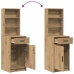 Set de tocador de 2 piezas  con LED en madera de roble artesanal
