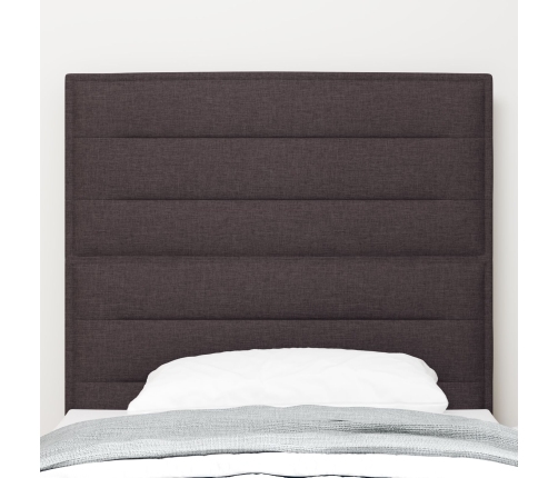 Cabecero  Marrón oscuro Tela 90 cm Cabecero Rectangular