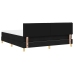 Cama Box Spring  con Colchón Negra 180x200 cm Tela