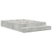 Cama con Almacenamiento  Gris Concreto Madera de Alta Calidad