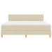 Cama con Box Spring  con Colchón Crema 180x200 cm Tela