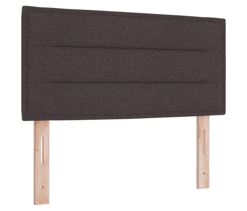 Cabecero  Diseño de Líneas Marrón Oscuro 80 cm Tela