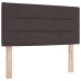 Cabecero  Diseño de Líneas Marrón Oscuro 80 cm Tela