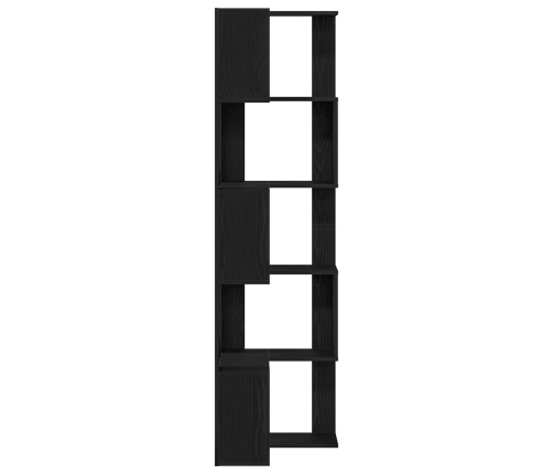 Estante Esquinero  de 5 Niveles en Roble Negro 50x50x179 cm de Madera