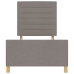 Estructura de Cama de Tela Taupe  90x200 cm