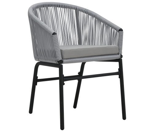 Conjunto de comedor de jardín de 7 piezas  Gris Ratán Sintético