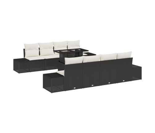 Juego de sofá de jardín Set de 7 Beige Poliratán