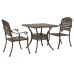 Conjunto de Bistro de Jardín de 3 Piezas  de Aluminio Fundido Bronce