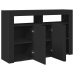 Aparador  Negro Madera Laminada 116 x 30 x 75 cm Aparador