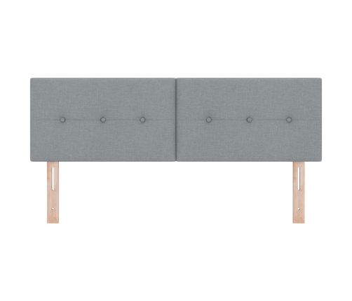 Cabecero Button Tapizado Gris Claro 160 cm Tela