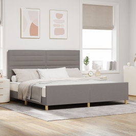 Cama  Taupe 200x200 cm de Tela