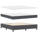 Cama con somier  con colchón gris oscuro super king tela de corduroy