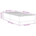 Cama Box Spring  Azul Individual de Tela de Pana