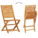 Conjunto de Bistro Plegable de 3 Piezas de Madera Sólida de Acacia de
