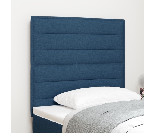 Cabecero  Diseño Líneas Azul 80 cm Tela