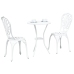 Conjunto de Bistro de Jardín de 3 Piezas  de Aluminio Fundido Blanco