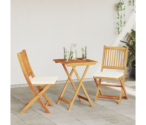 Conjunto de Comedor Exterior  Blanco Crema Madera Estándar