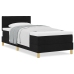 Cama Box Spring  con Colchón Negra 100x200 cm Tela