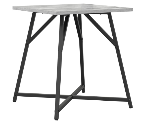 Mesa Auxiliar  2 pcs Gris Sonoma de Madera y Metal