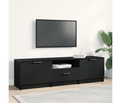 Gabinete para TV  - Roble Negro - 140x35x40 cm - Hecho de Madera Ingieniería