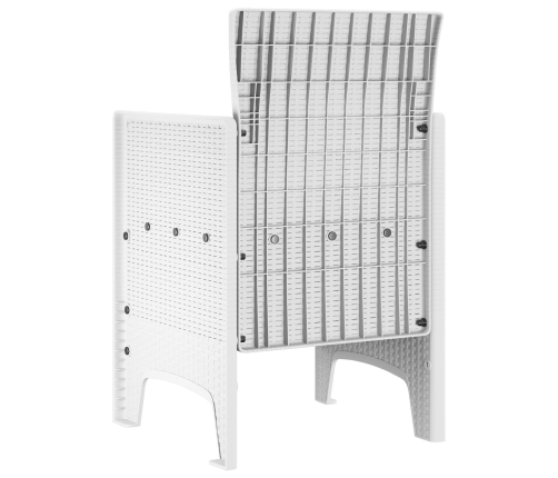 Silla de Jardín  Juego de 4 Blanco Poliratán Estándar Ligero
