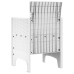 Silla de Jardín  Juego de 4 Blanco Poliratán Estándar Ligero