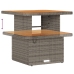 Conjunto de Comedor de Jardín de 3 Piezas con Cojines Gris de Poliratán y Acacia