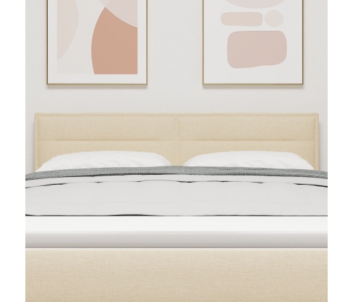 Cabecera  Diseño de Líneas Crema 72 cm Tela