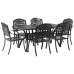 Set de 4 Negro Aluminio Fundido Mediana