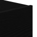 Cabinet de Noche  con LED Montado en la Pared Roble Negro 50x39x41 cm
