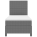 Cama con Base Tapizada  con Colchón Gris Claro 90x200 cm Tela de Terciopelo